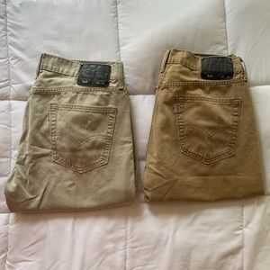 2 Pairs Men’s 514 Levi’s 34x29